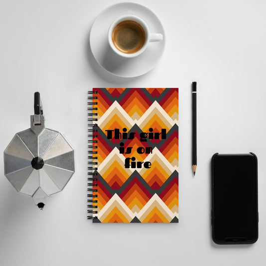 Girl on fire notebook