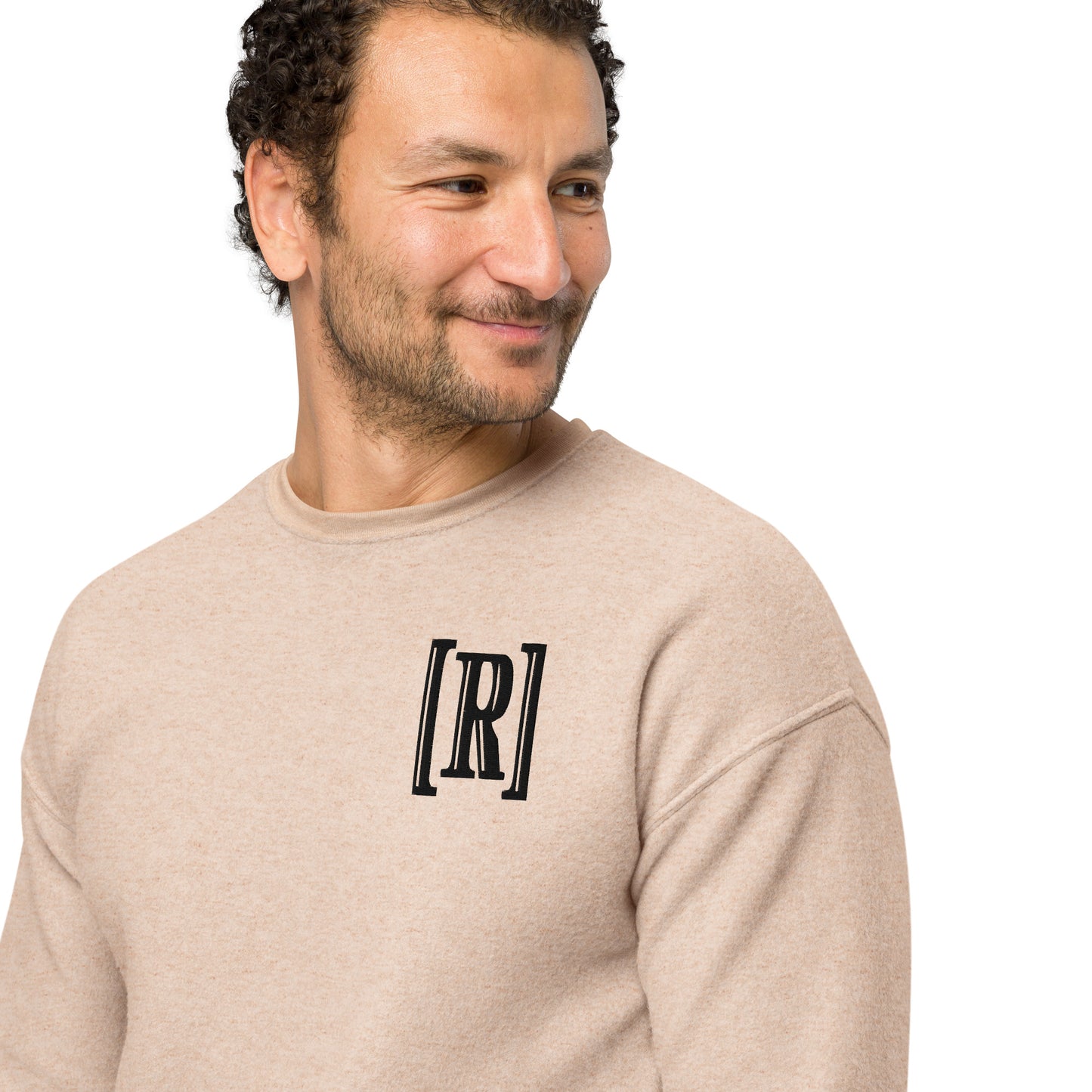 Unisex sueded fleece sweatshirt