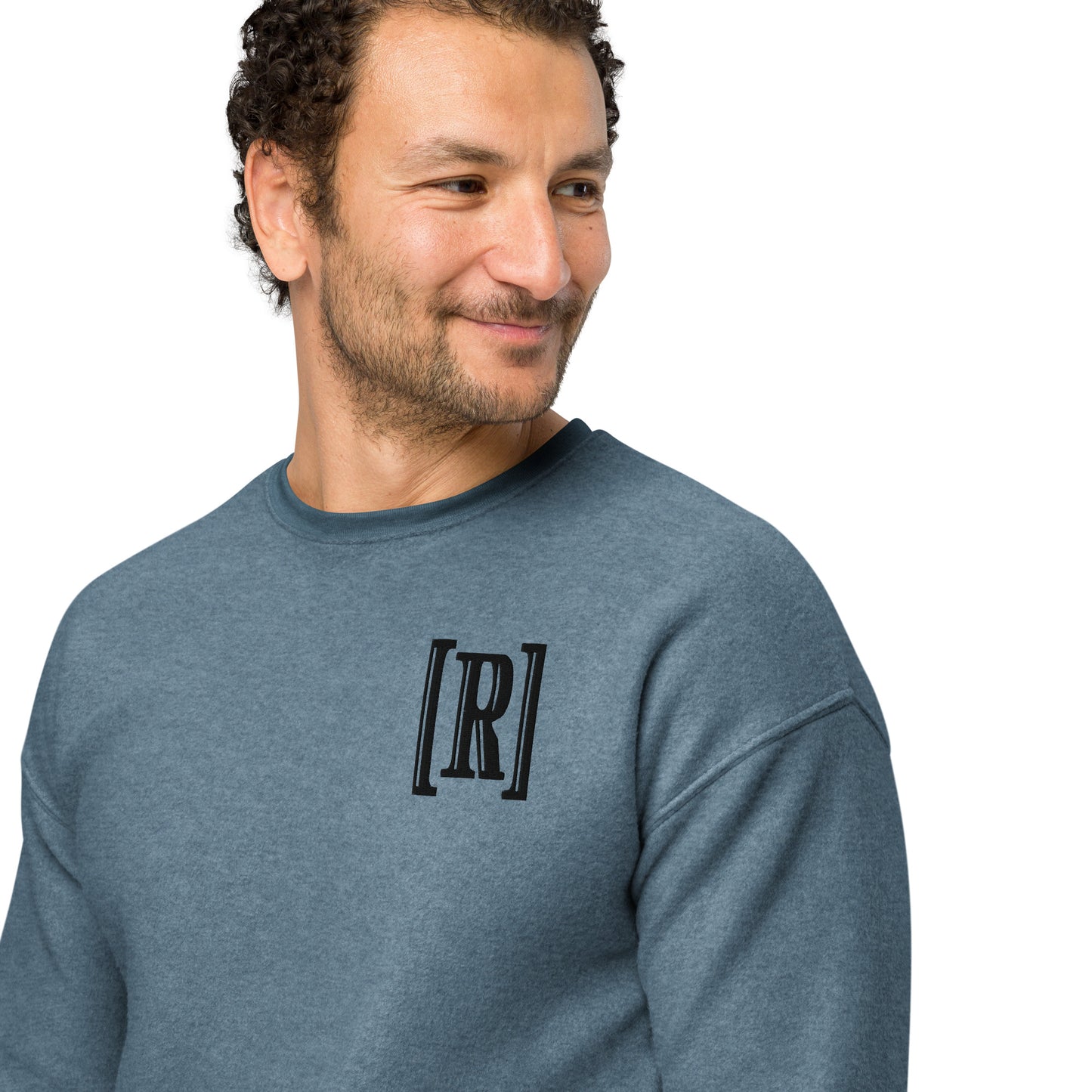 Unisex sueded fleece sweatshirt